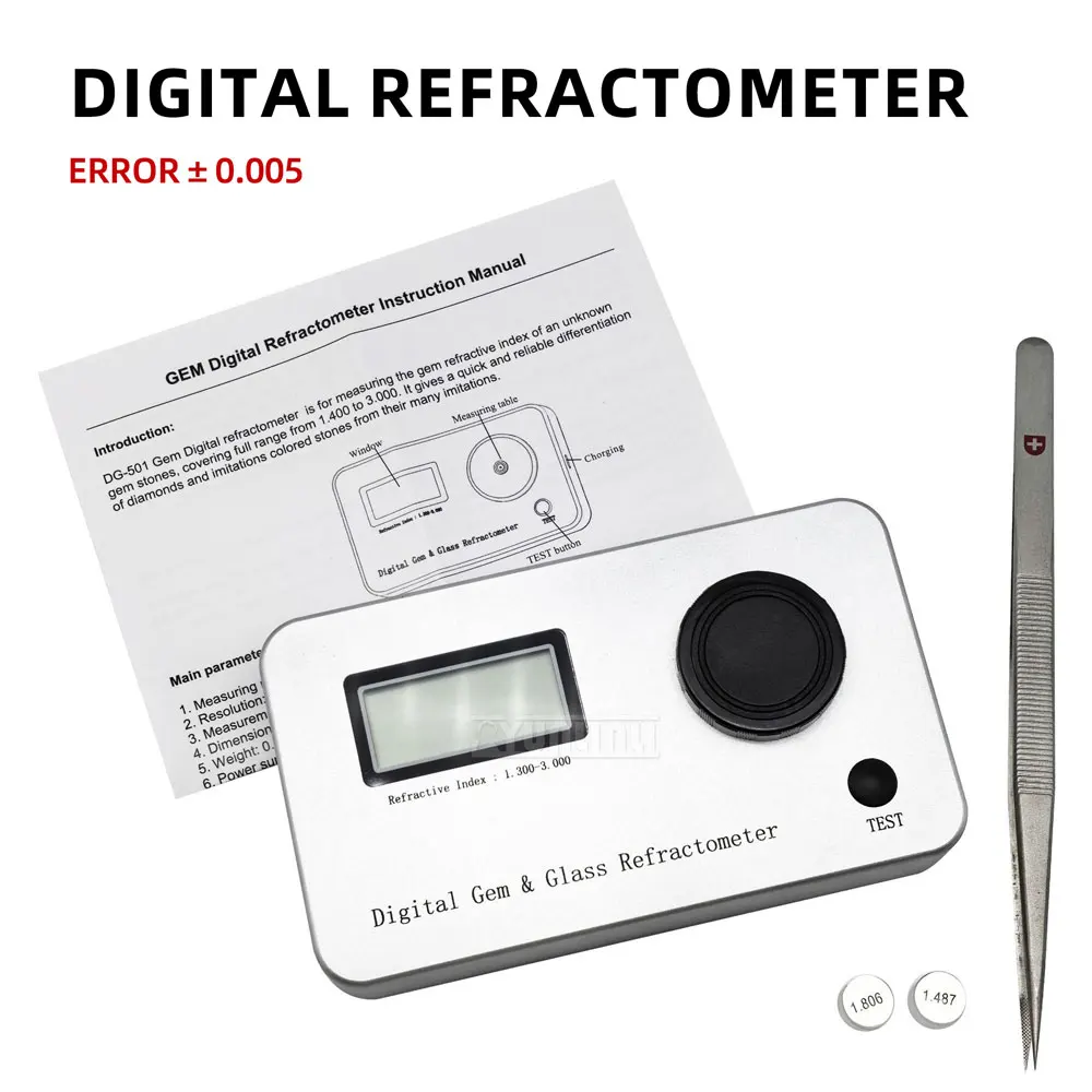 Jewelry Gemstone Refractive Index Tester,Digital Refractometer, Gem Refractometer