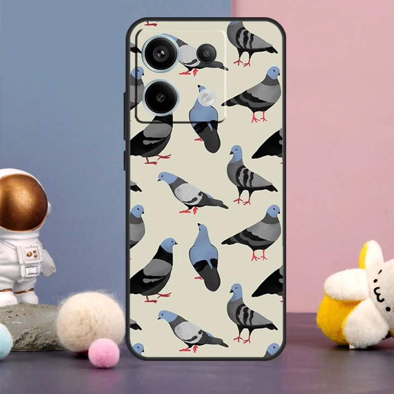  Pigeons Collage Case For Xiaomi Redmi Note 13 11 9 10 12 Pro Plus 12S 11S 10S 9S Redmi 12 10C 12C 13C Cover