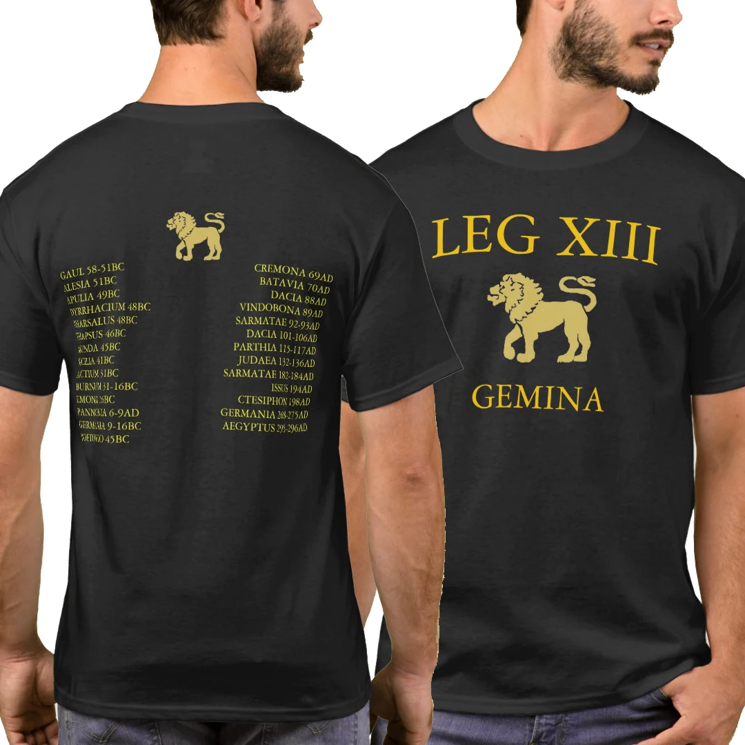 

Julius Caesar 13th Gemina LEG XIII Roman Legion T-Shirt 100% Cotton O-Neck Short Sleeve Summer Casual Mens T-shirt Streetwear
