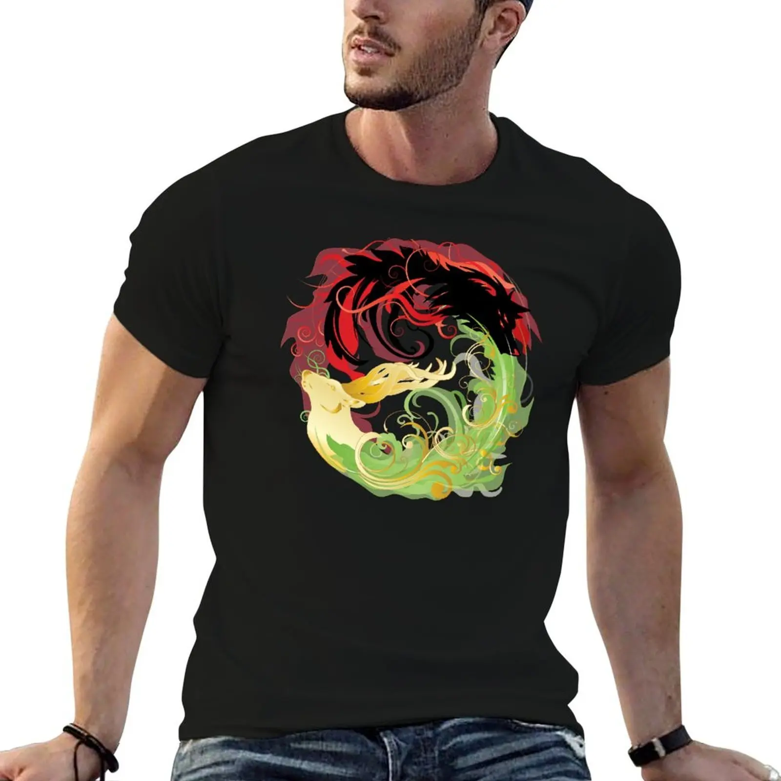 The Wolf and the Halla T-Shirt topping cotton man t-shirts mens graphic t-shirts big and tall