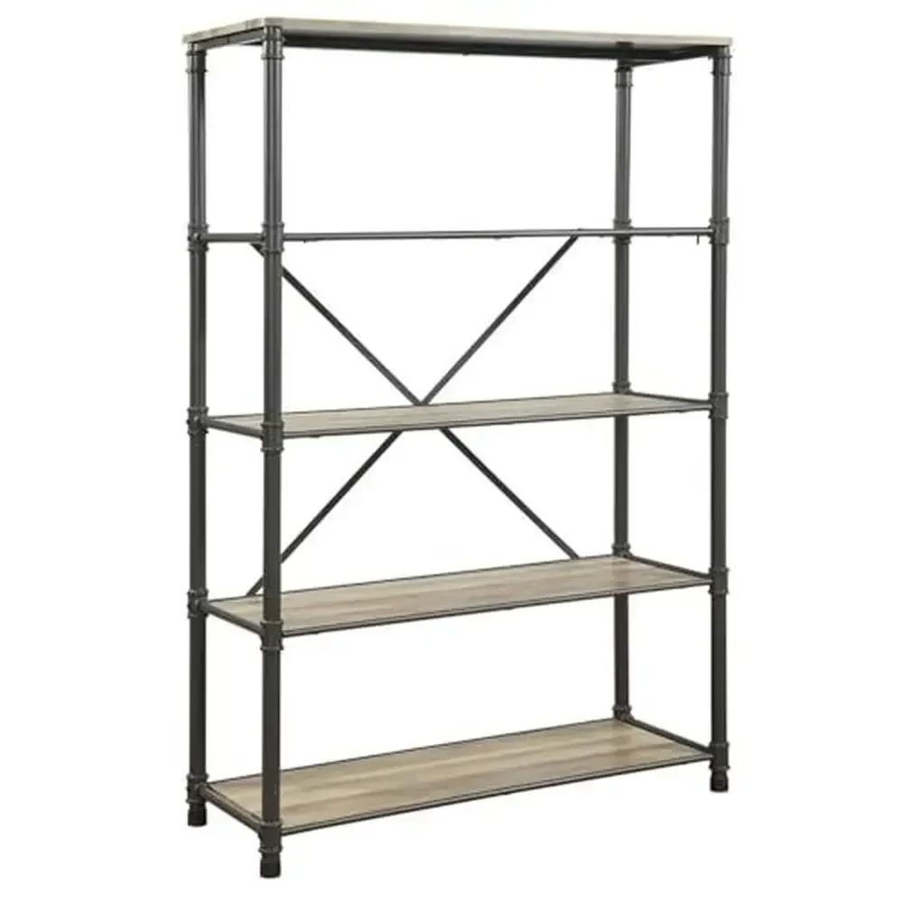 Tiered Metal Frame Bookshelf Storage Unit 71