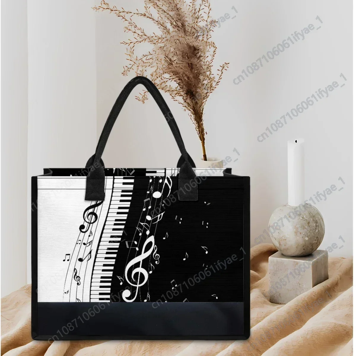 Brand Designer Piano Note Handle Portable Shoulder Bag Fashion Music Style Elegant Ladies HandBag Portable Casual Storage Custom