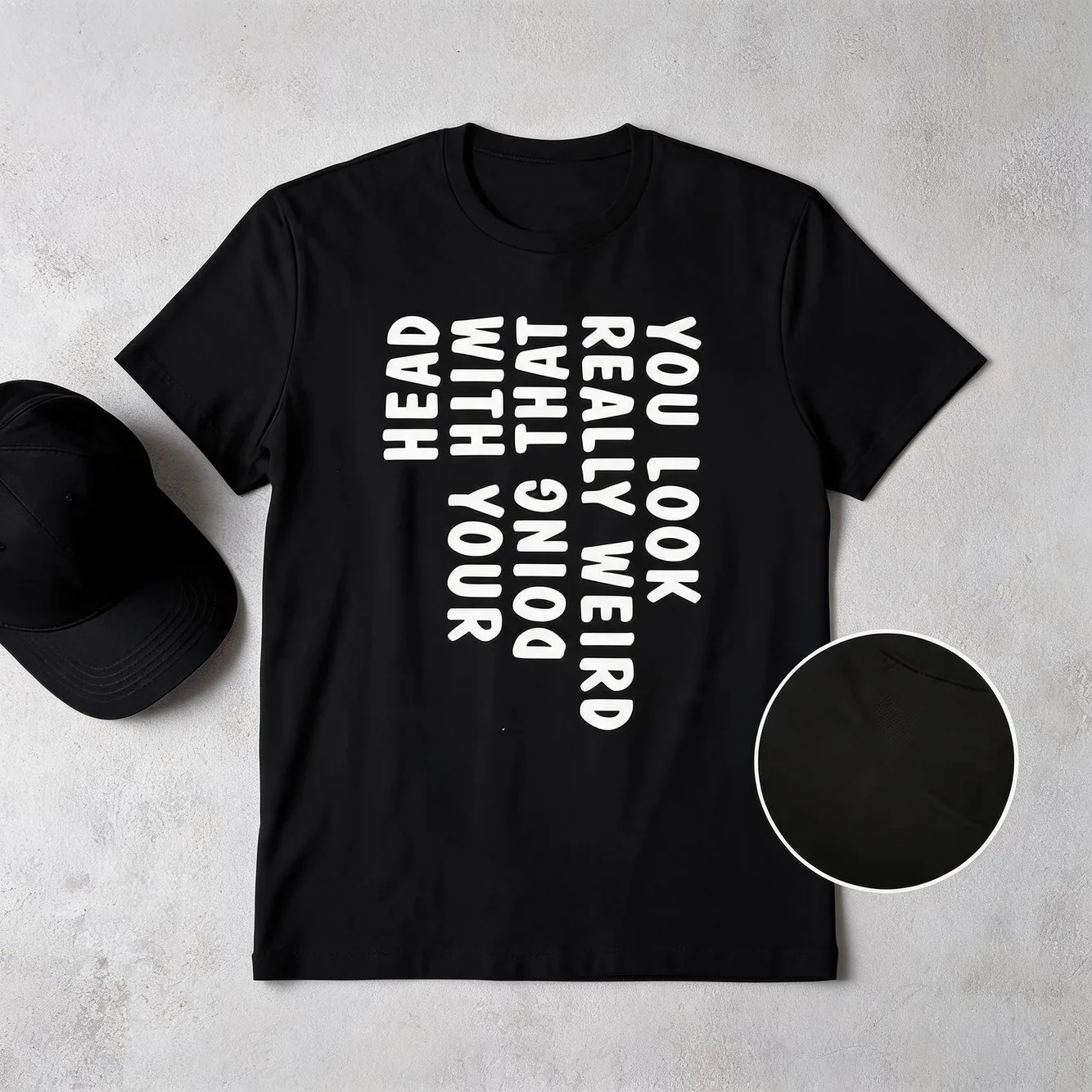 Funny You Look Really Weird Doing That With Your Head Mens Tshirt Humorous Graphic Tee Suitable For Yearround Wear Machine Washable Breathable Shirt For Casual Outfits Gifts Everyday Uretro Casual Short Sleeved T Shirt With A Round Neck And P