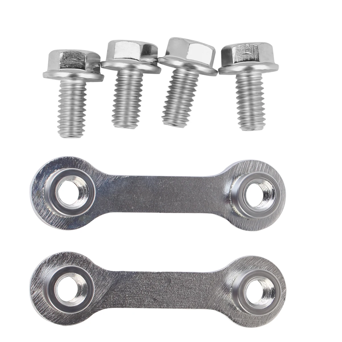 Motorcycle Metal Sliver Exhaust Muffler Dog Bone Nut Plate Fastener Hardware Kit For Harley