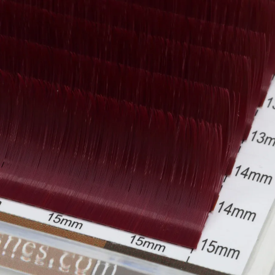 SENSE LASHES Velvet Super Mink Merlot Wine Eyelash Extensions Colorful Individual Lashes Soft Natural Light Lash Supplies