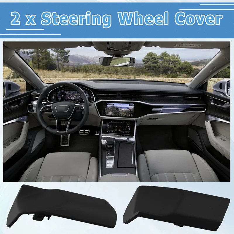 Car Dashboard Trim Blanking Cap Steering Wheel Cover For  A7 2012-2018 4G8858341 4G8858342-N25R