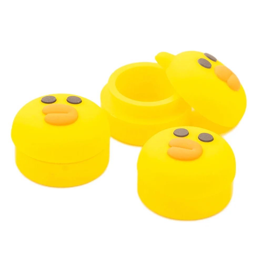 Silicone Container Wax Jar Box Yellow Duck Style for Oil Box Easy To Hold and Carry