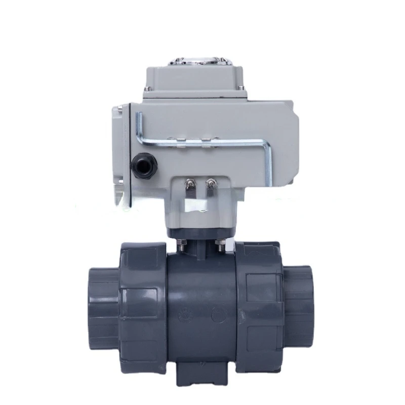 For Water,Liquid,Steam,Corrosive Medium KPL-Q961 DN15-DN100 Motorized UPVC Ball Valve True-union Connection Electric Valve