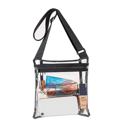 Kosmetyczka damska PVC torby przenośne duża pojemność wodoodporna torba podróżna na kosmetyki przezroczysta torba na ramię Crossbody