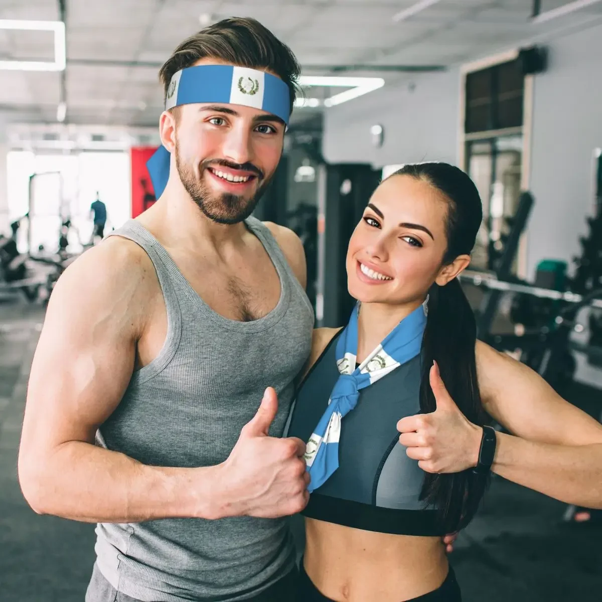 Opaska sportowa Opaska na głowę Flaga Gwatemali Bandana Opaski dresowe Opaska na głowę do tenisa jogi dla dorosłych