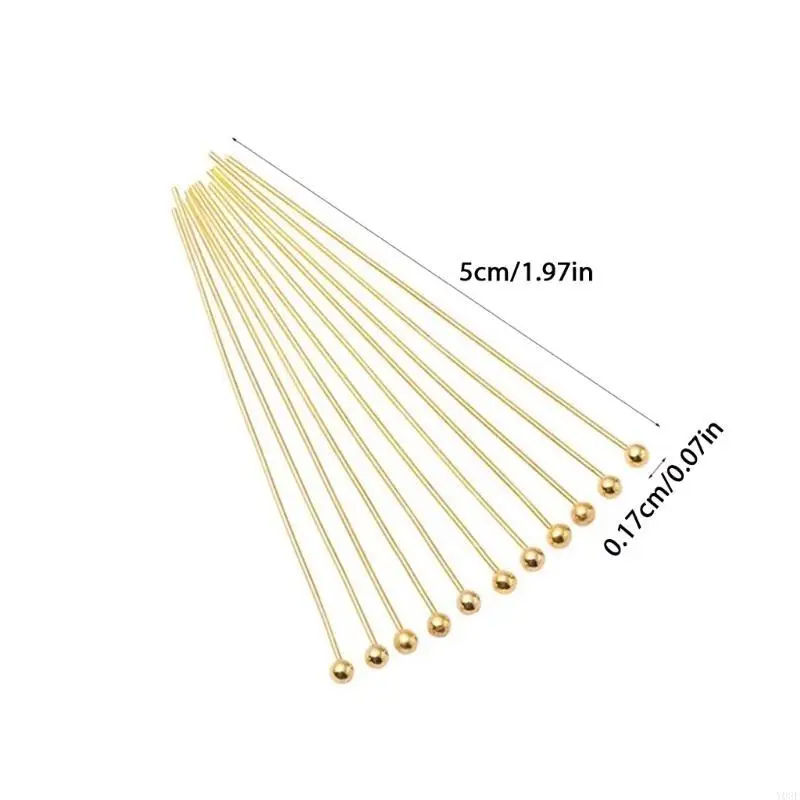 200 Pcs Head Pins Jewellery Head Pins Metal Ball Head Pins for Jewelry Making Y08E