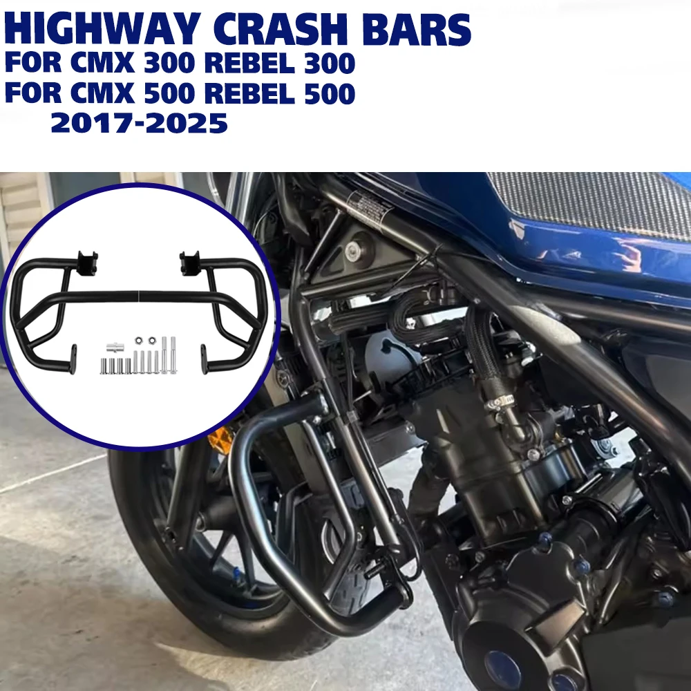 Motorcycle Crash Bars Bumper Engine Guard Stunt Kooi Protector Voor Honda CMX300 CMX500 Rebel 500 300 CMX 300 500 2017-2025 2024