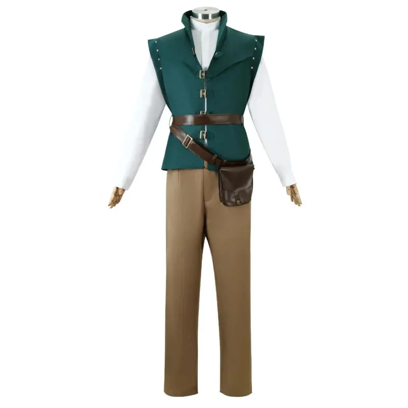 

Halloween Cosplay Full Set Outfit Adult Mens Flynn Rider Costume with Belt Bag Cosplay Costume for Man
