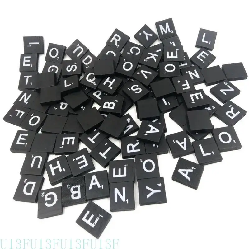 Gói U13F gồm 100 bảng chữ cái Khối Gỗ Puzzle Tiles Đồ chơi dễ dàng nắm bắt cho trẻ học
