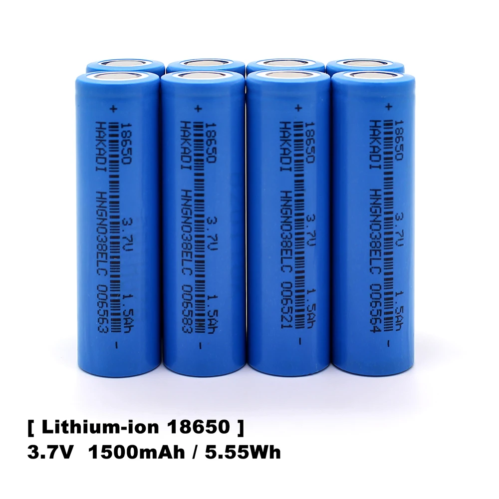 HAKADI 18650 3.7V 1500mah 15C wysokowydajny akumulator litowo-jonowy do zabawki dla dzieci LED wiertarki elektrycznej