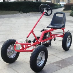 Pedal Go Kart For Teens Above 10 Ages, Adult Go-kart with Hand Brake, 16 Inch Inflatable Wheel, Can Load 120KG