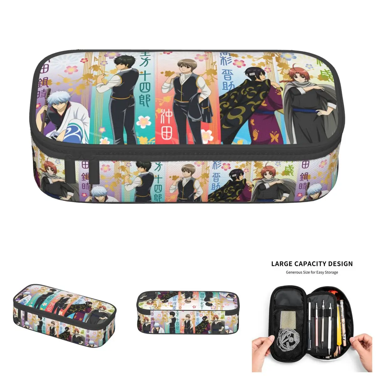 Shinsuke Takasugi Gintama Sougo Okita Niedliche Federmäppchen Gintoki Sakata Toushirou Hijikata Kamui Federmäppchen für Schüler, Schreibwaren