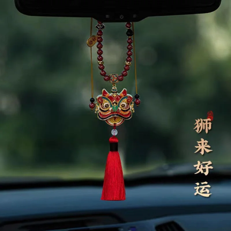 Xingshi السيارات معلقة حلية اكسسوارات السيارات الداخلية معلقة الزنجفر النحاس المينا مرآة الرؤية الخلفية اكسس السيارات Lukcy Chamr #4