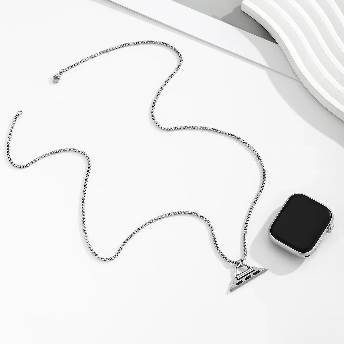 Necklace Metal Strap For Apple Watch Band Series 11 10 8 7 SE 6 5 4 3 For iwatch Series 49mm 41mm 45 40 44mm 38 42 Necklace Band