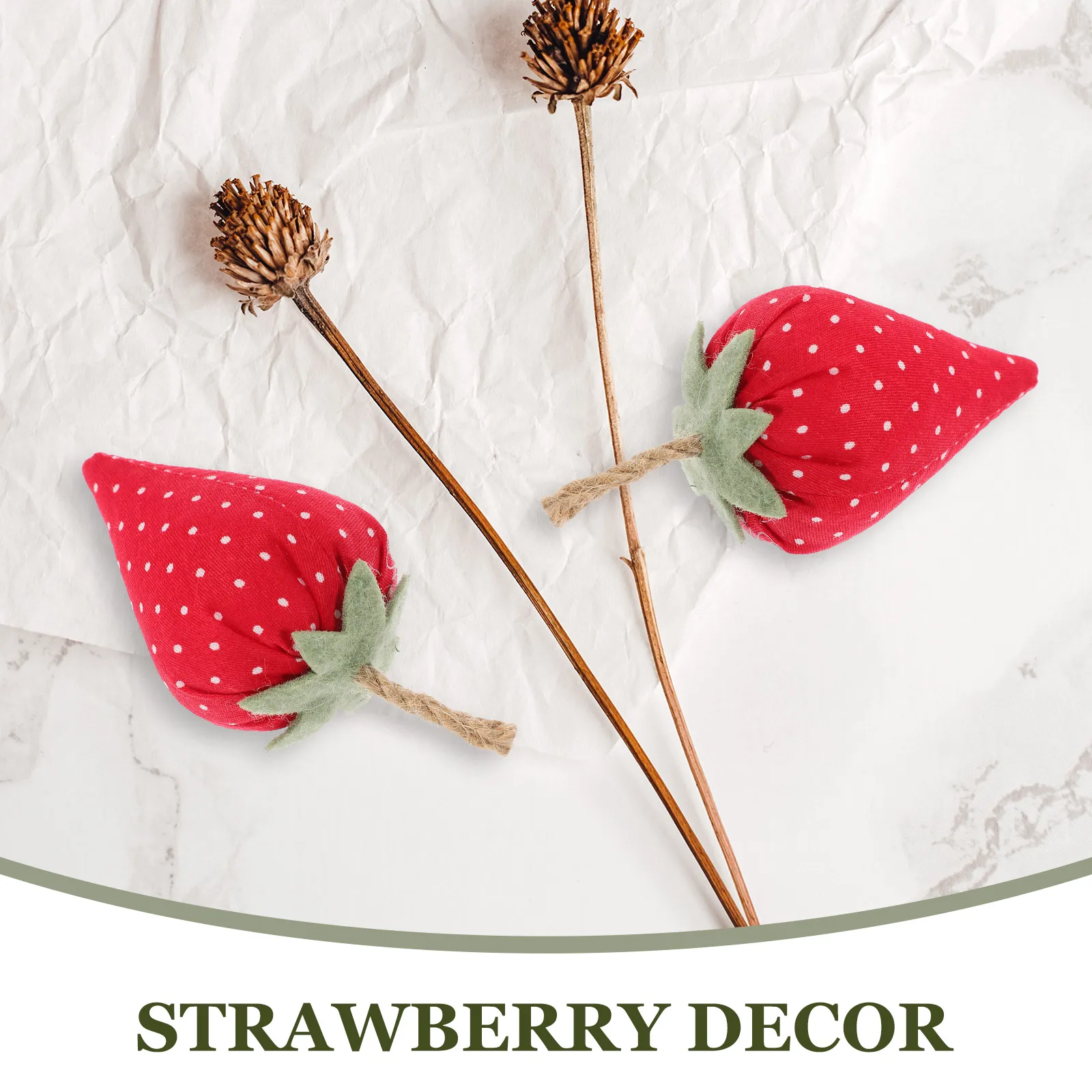 

4 Pcs Lifelike Fabric Strawberry Decor Artificial Fruits Home Ornament Bright Color Realistic Photo Props Storage