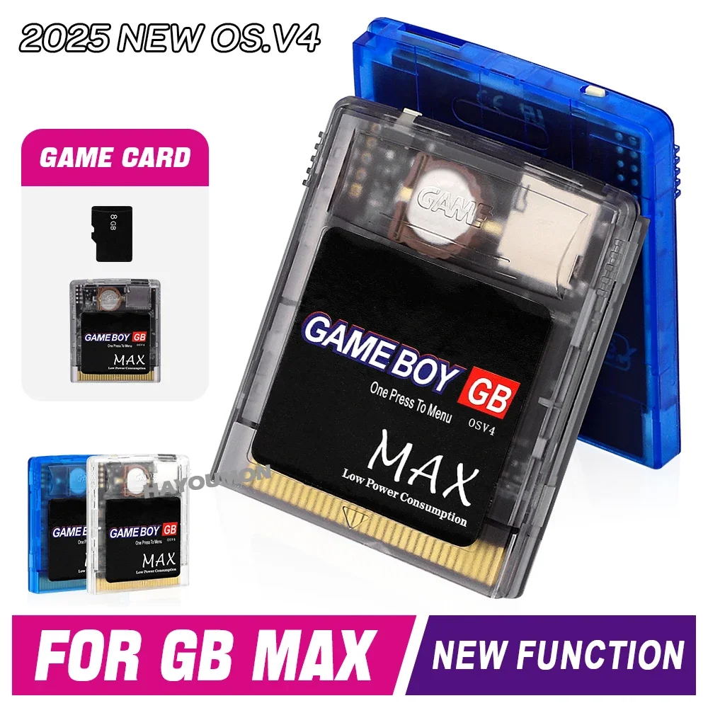 2000 في 1 OS V4 GB MAX Flashmaster Cartridge بطاقة الألعاب لأجهزة Gameboy/Gameboy Color/GBA SP وحدات تحكم الألعاب مع بطاقة TF سعة 8 جيجابايت #1