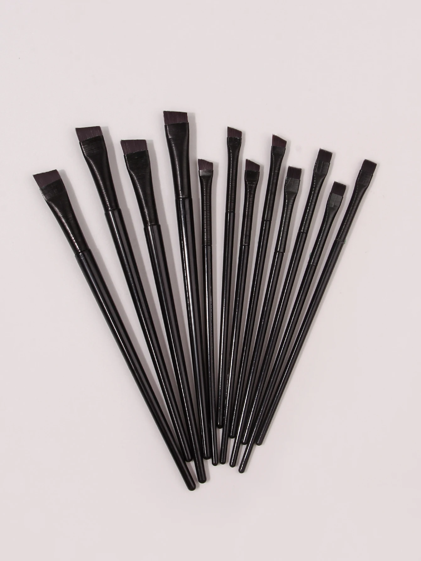 12PCS Scythe Eyeliner Pinsel Lidschatten Klinge Pinsel Detail Pinsel abgeschrägte Augenbraue Pinsel Augenlid bis zum Liegen Seidenraupe Pinsel