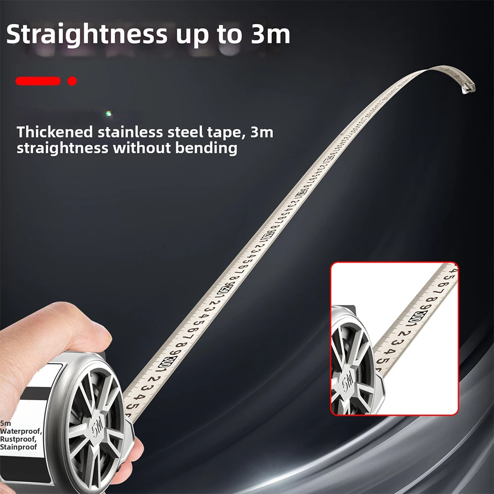 Waterproof Rust Proof Wear Resistant Hollow Out Measuring Tape Stainless Steel Construction for Practical Field Use