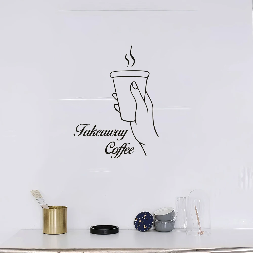 

Coffee Wall Sticker Shop Restaurant Background Decor Decals Home Decorations Kitchen Removable Vinyl Wall Decorative Cafe Poster