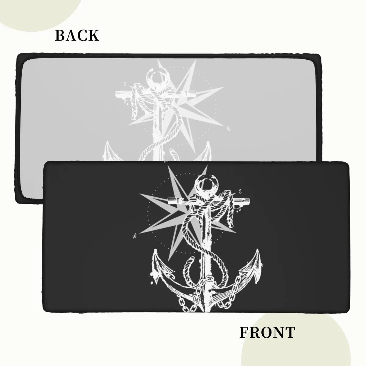 Nautical Compass Captain Anchor Boat Customized Rectangular Tablecloth Oilproof Table Cover for Dining Events Table Cloth