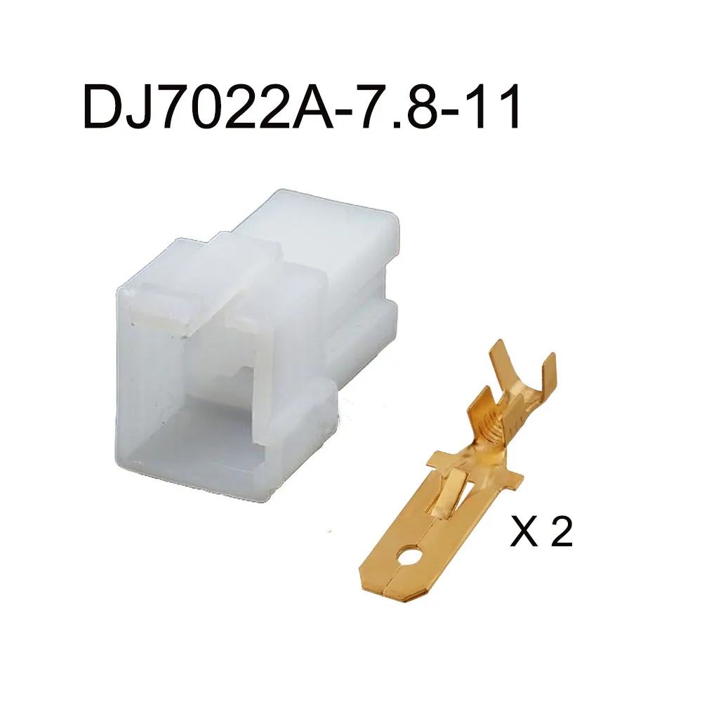 200 Stück DJ7022A-7.8-11 DJ7022A-7.8-21 AutomotiveWasserdichter Steckverbinder2PinFamale-Steckerkabel Steckdose Inklusive Anschlussdichtung