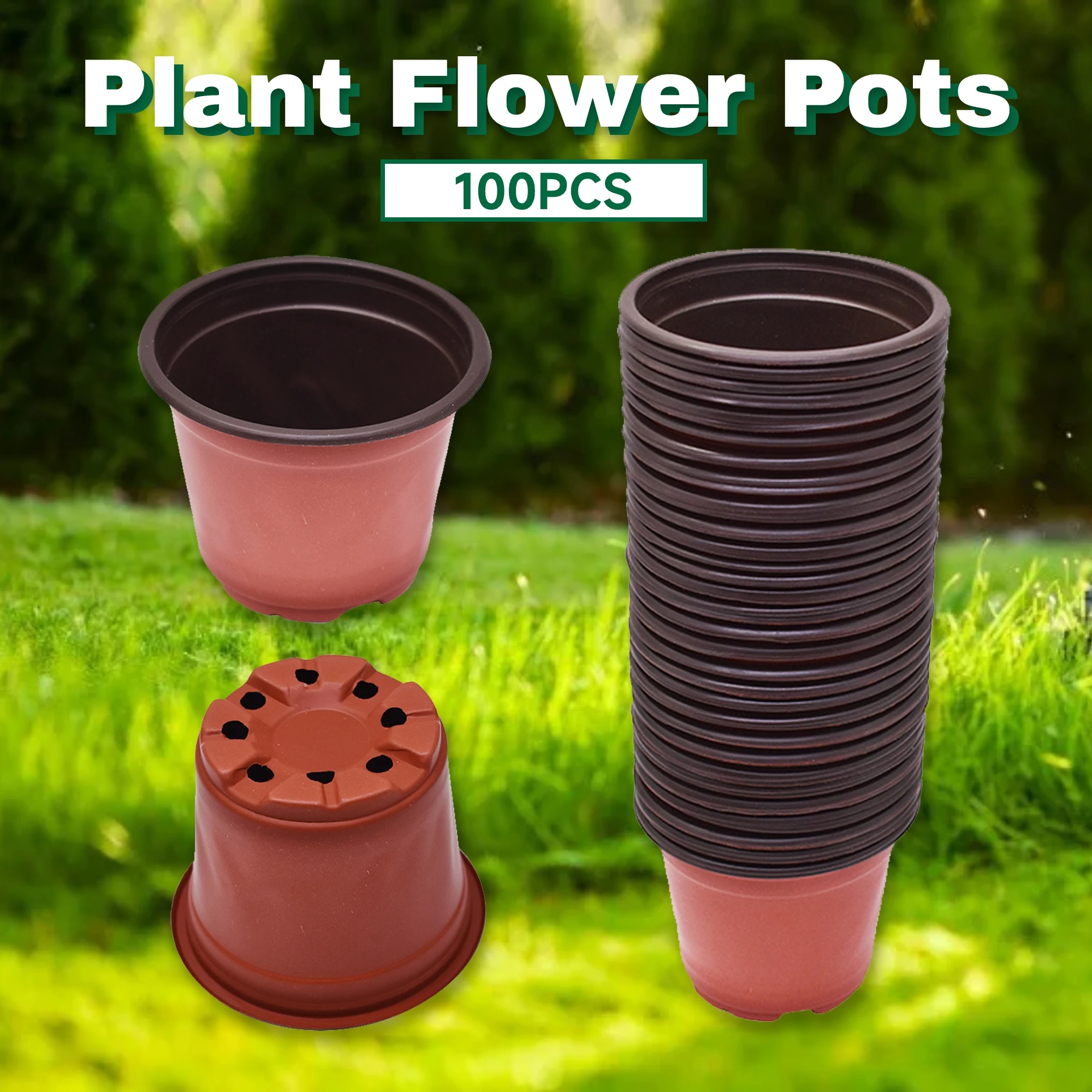 

100 шт. гибких, пористых дренажных горшков для рассады 3,9 дюйма для размножения саженцев и пересадки суккулентов