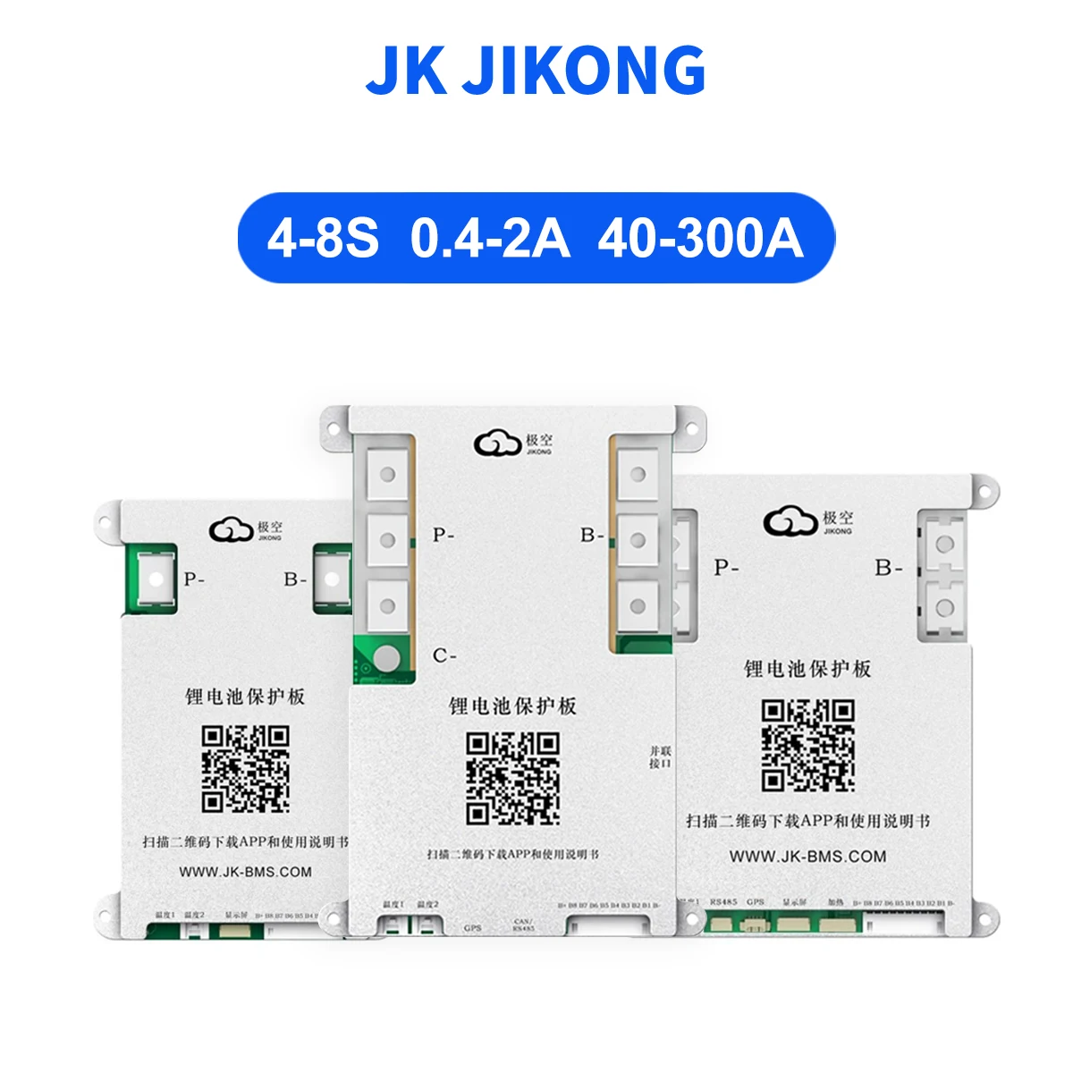 JK JIKONG Active Balance Bms 3S 4S 5S 6S 7S 8S 24V 0.4A~2A Active Smart Bms 40A 60A 100A 200A Lifepo4 Li-Ion Lto Battery BT APP