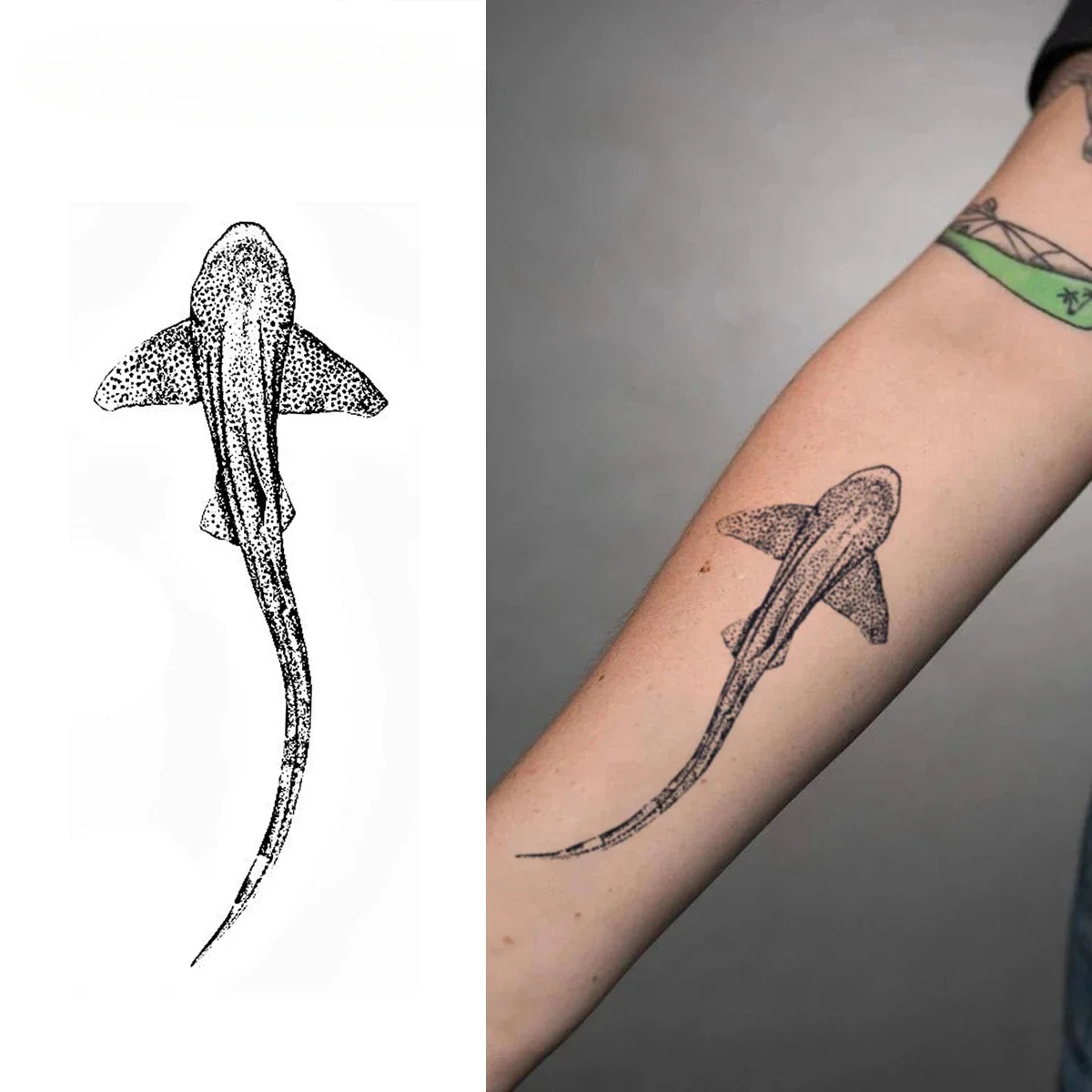 

Jumping Dolphin Tattoo Stickers | Beach Party Waterproof for 15 Days | Clavicle and Ankle Ocean Stickers | Sunshine V