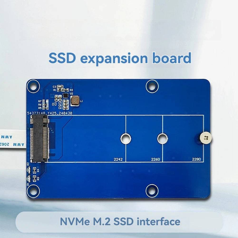 For 5 PCIE M.2 SSD Expansion Board Support M.2 NVMe Hard Drive Protocol for RPI 5-ABLM