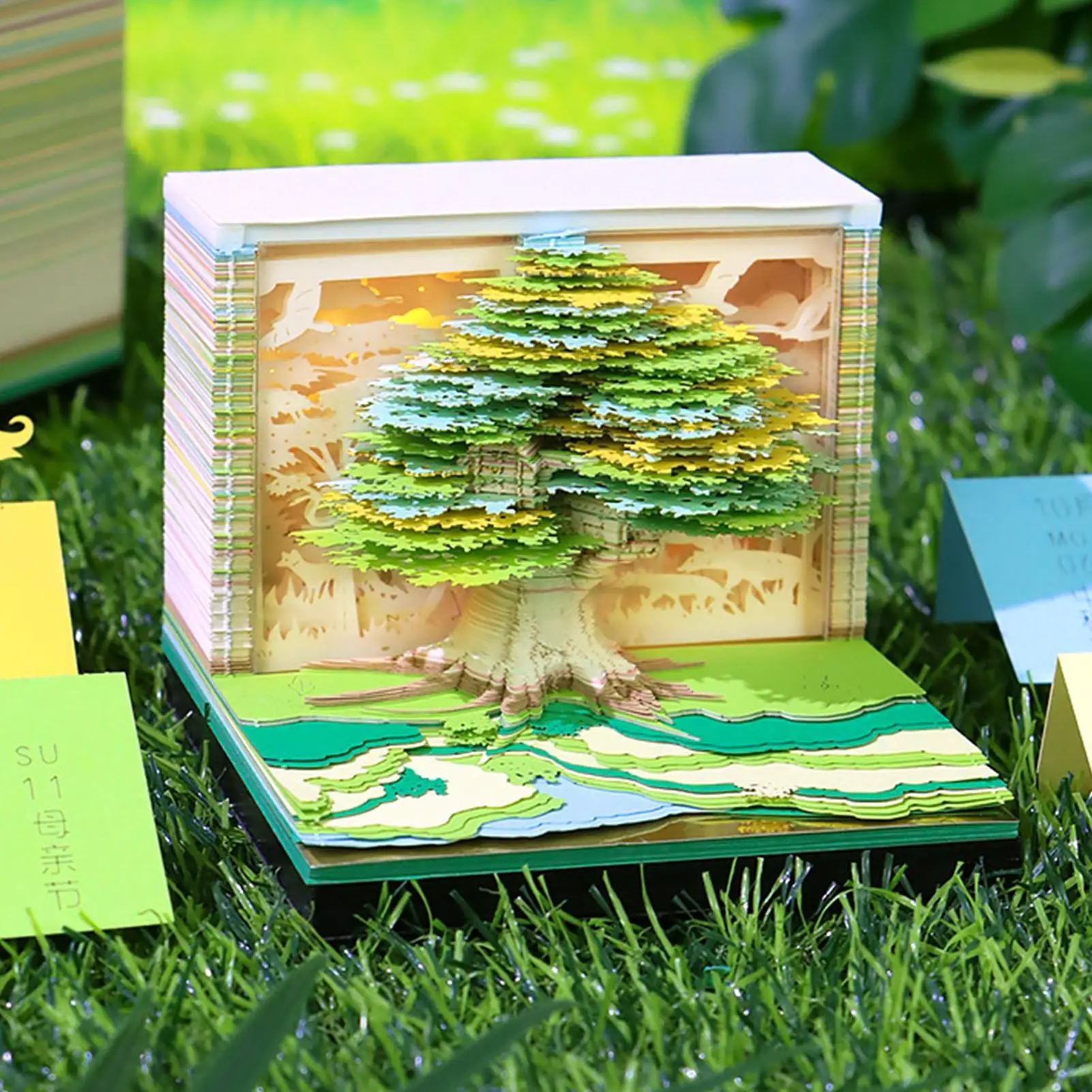 Timepiece Calendar 2026 3D Tear Away Calendar Tree House River Design Tear Away Notepad For Home Workout School Commute Holiday