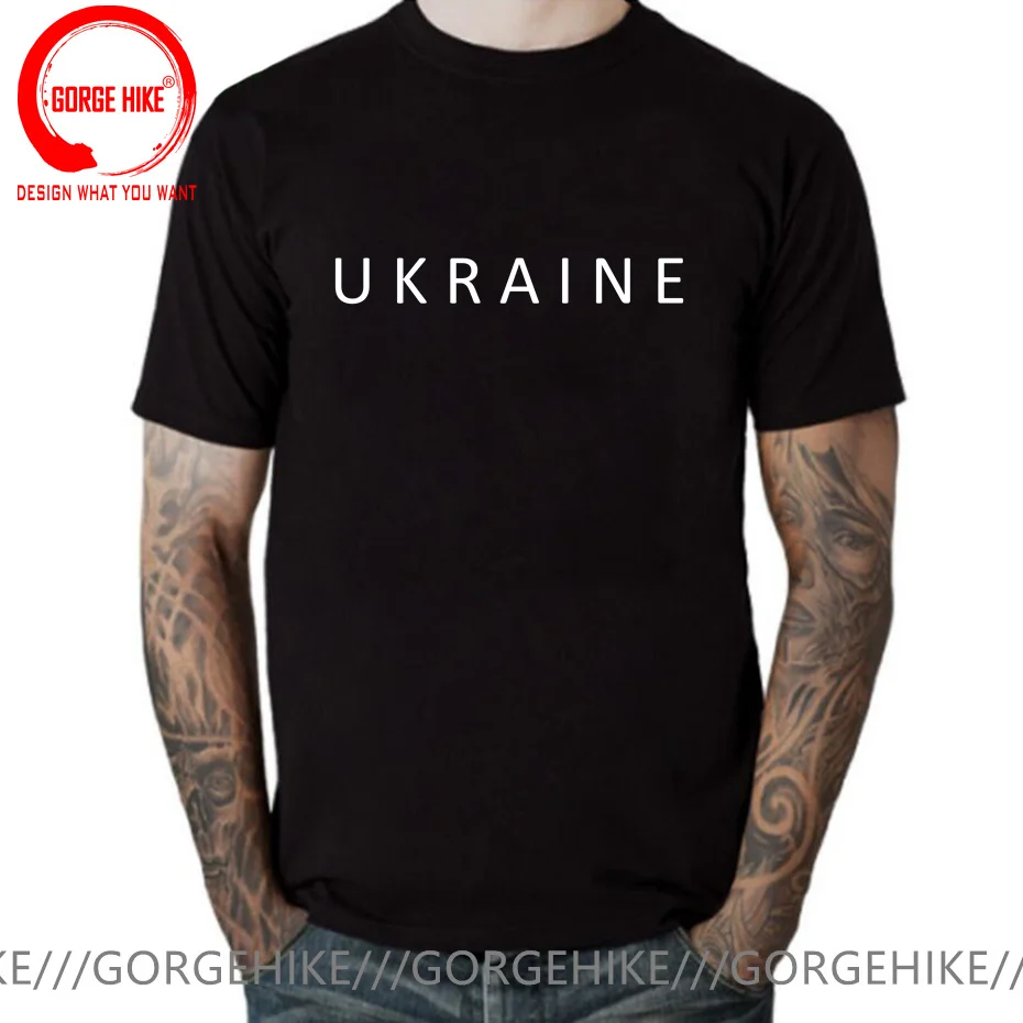 2023 Summer Ukrainians T-Shirt For Men With Ukraine 100% Cotton Print Shirt Casual Crew Neck Men's Boutique Tee Shirt Simple Tee