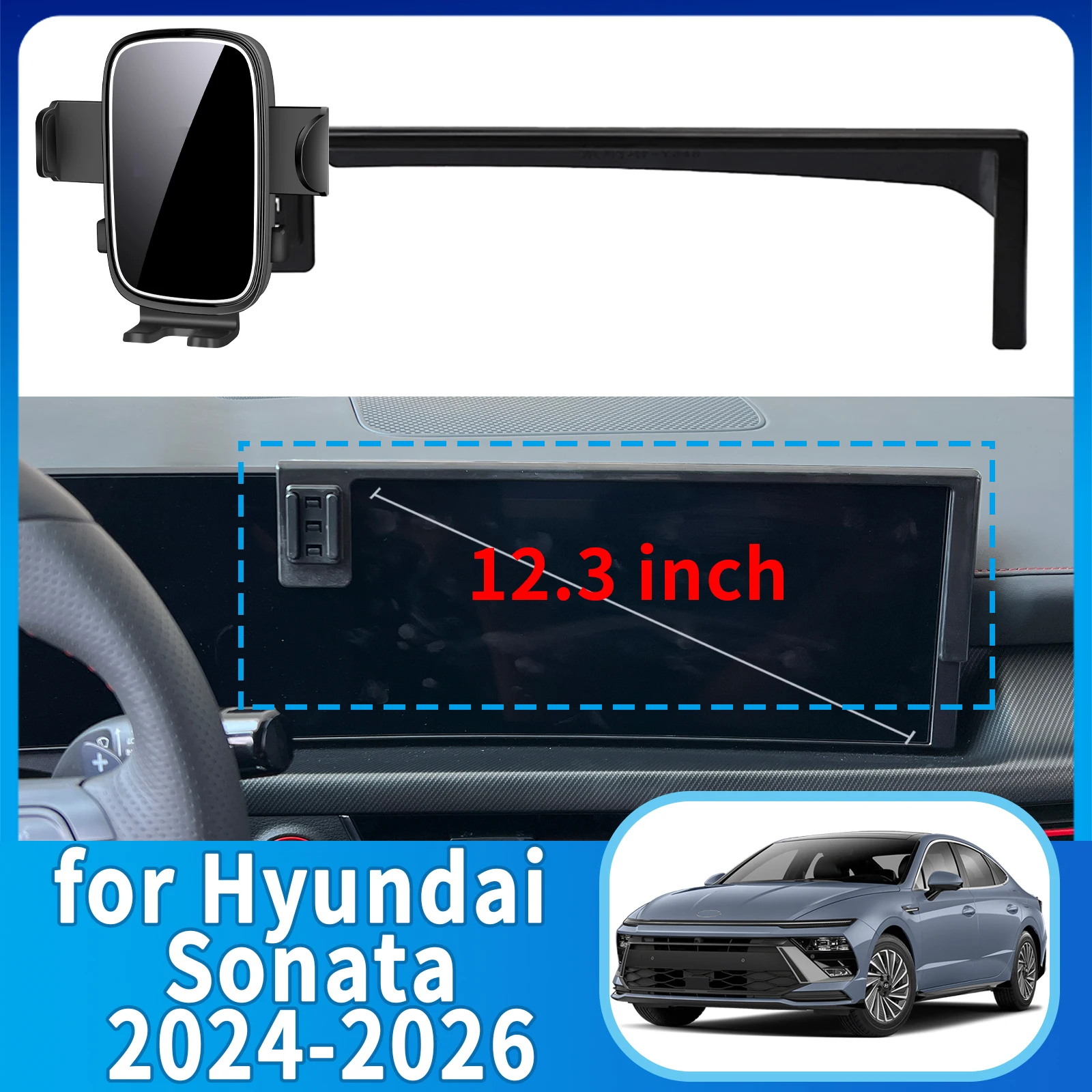 

fit for Hyundai Sonata 2024 2025 2026 N-line ​​Anti-Shake Screen Base Phone Holder Mount Stand ​​ Dedicated Car​​ accessoires