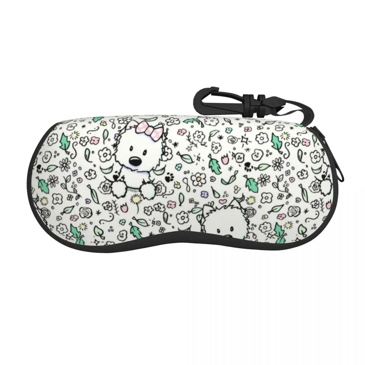 Cute West Highland Terrier Dog Shell Eyeglasses Case Men Women Cute Westie Puppy Glasses Case Sunglasses Box Pouch