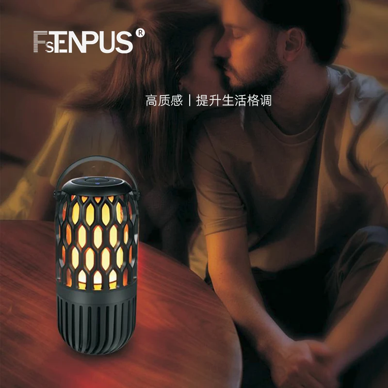 Fstenpusレトロ屋外ランプ、多機能アンビエントライト、Bluetoothスピーカー、防水ハンドル、レストランバーランプ