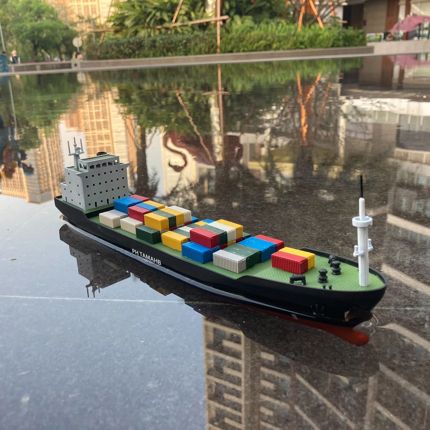 

Радиоуправляемый корабль-контейнеровоз 30 см с металлическим пропеллером и металлическим рулем, модель RC Schiffe, игрушка RTR