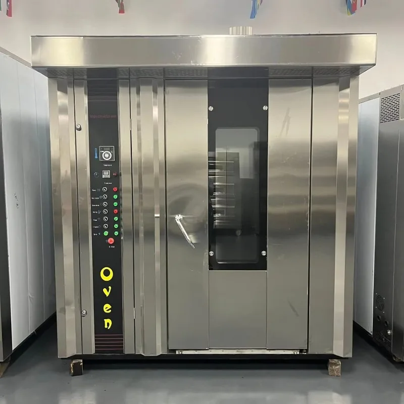 Customized 32-Tray Baking Rotary Oven with Digital Control Uniform Heating for Bread Pastry Pizza Dessert
