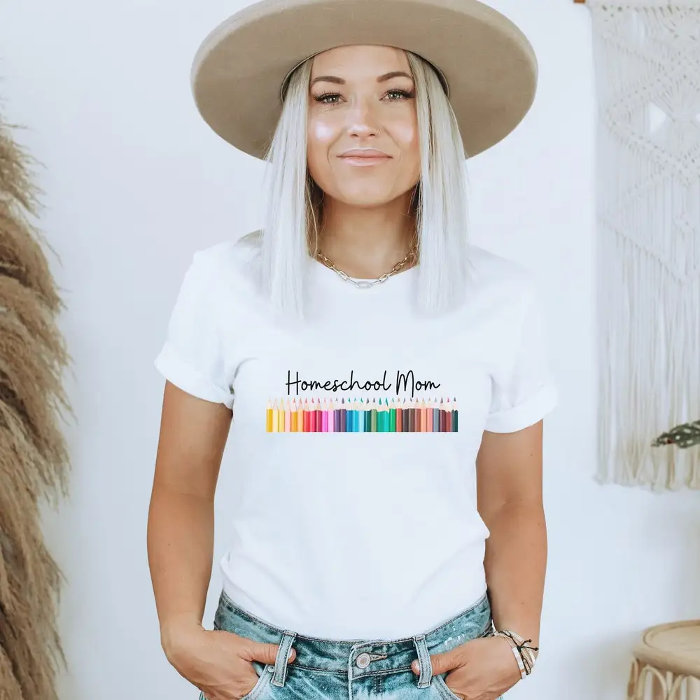 בית הספר אמא חולצה להישאר בבית ספר חינוך softsyle t