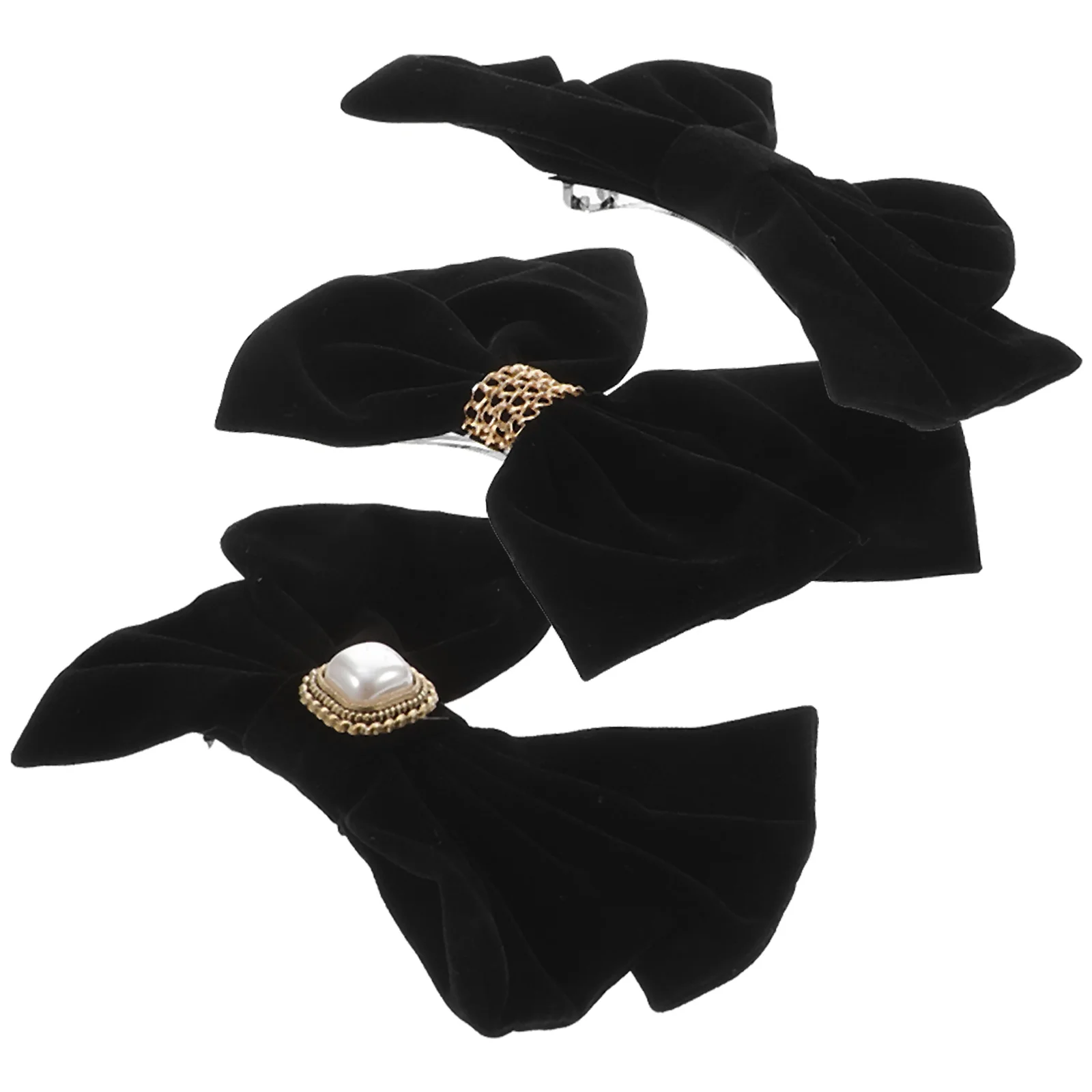 

3pcs Butterfly Bow Hair Clips Elegant Velour Hairpins For Women Girls Ponytail Barrettes Fine Thick Hair Kids Accessories