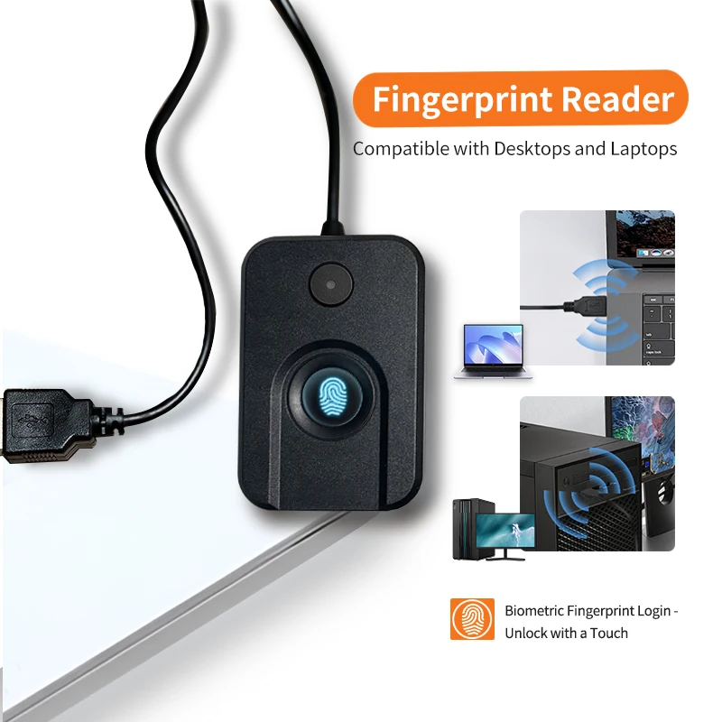 قارئ USB البيومترية بصمة تسجيل الدخول قفل الشاشة ل مرحبا ويندوز 10 11 وحدة الماسح الضوئي جهاز القياسات الحيوية مفتاح الأمان الآمن التيار المتناوب
