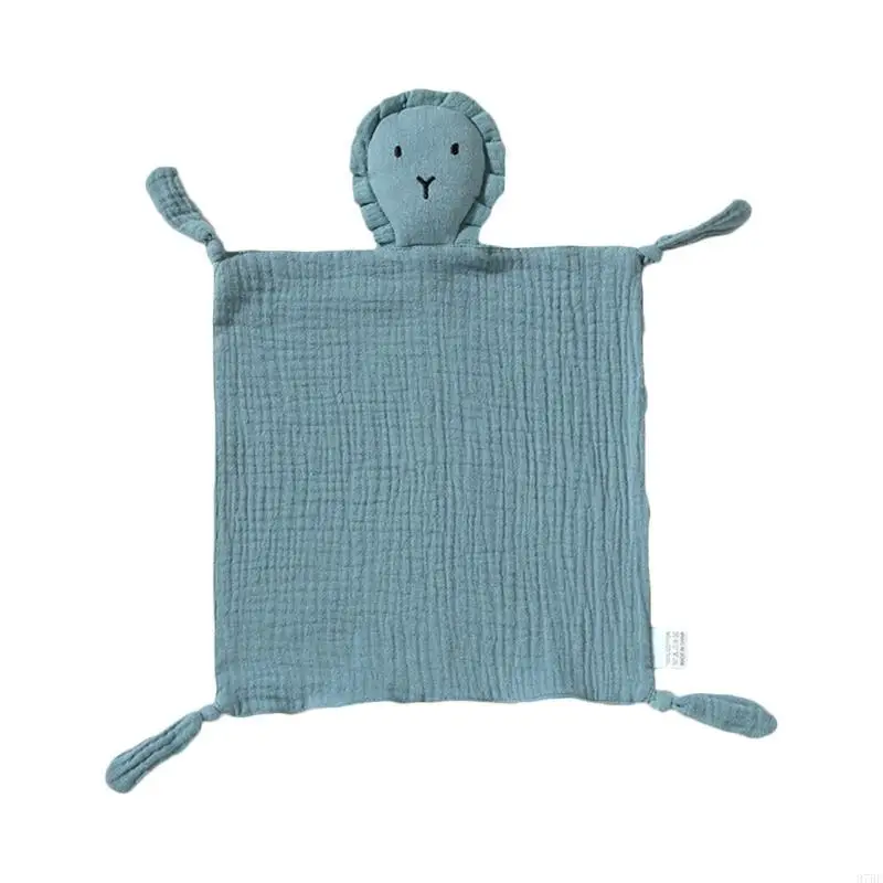 97BE القطن منديل الرضع الصغار اللعاب منشفة الأسد دمية الراحة وشاح بطانية #5