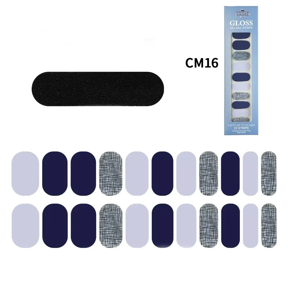 풀커버 세미큐어드 네일 스티커 노 베이킹 방수 젤 네일 스티커 DIY 매니큐어 네일 데코레이션 가을 겨울용
