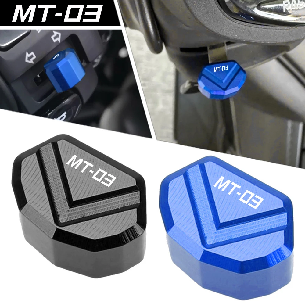 MT-03 LOGO Motorcycle Switch Button Turn Signal Key Cap For Yamaha MT03 MT 03 2015-2023 2016 2017 2018 2019 2020 2021 2022 2023