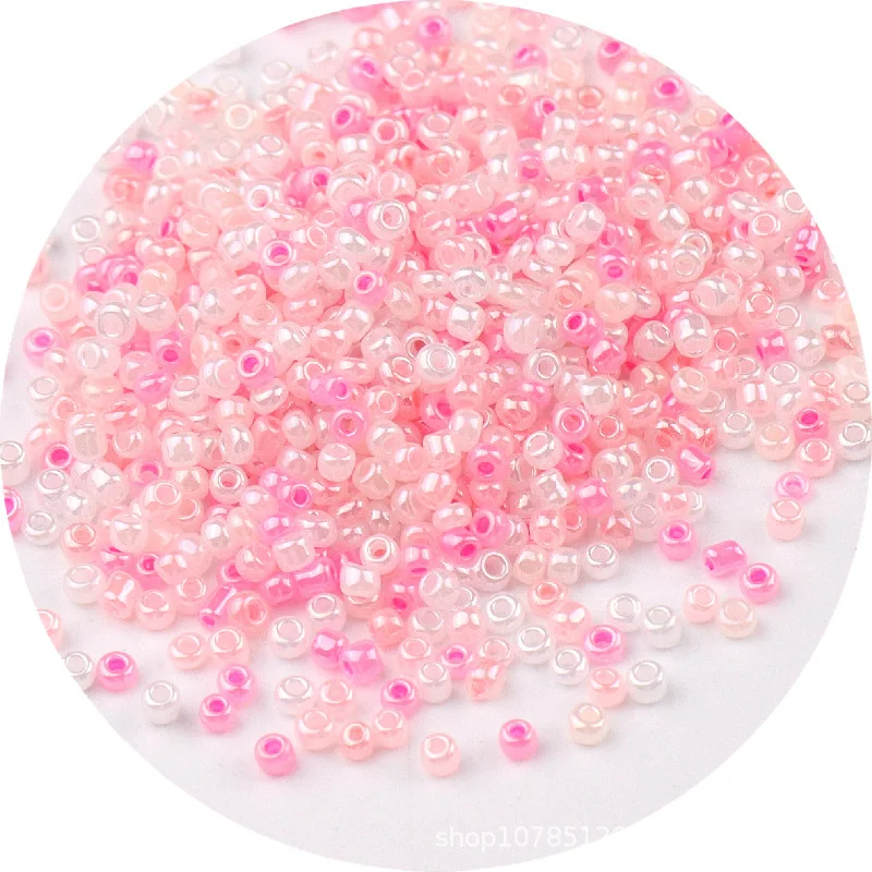 2/3/4 mm cream glass rice beads DIY jewelry accessories handmade beaded cross stitch material wholesale in stock