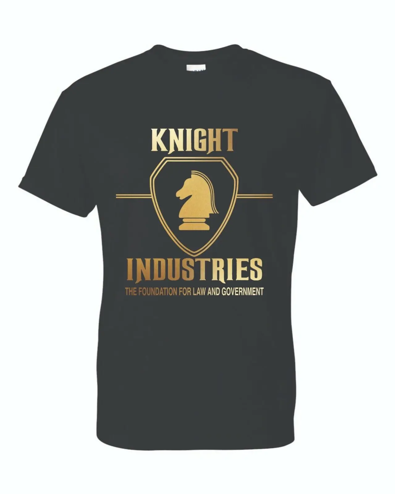 Knight Industries 80s TV Show Mens Black T-Shirt KNIGHT-RIDER