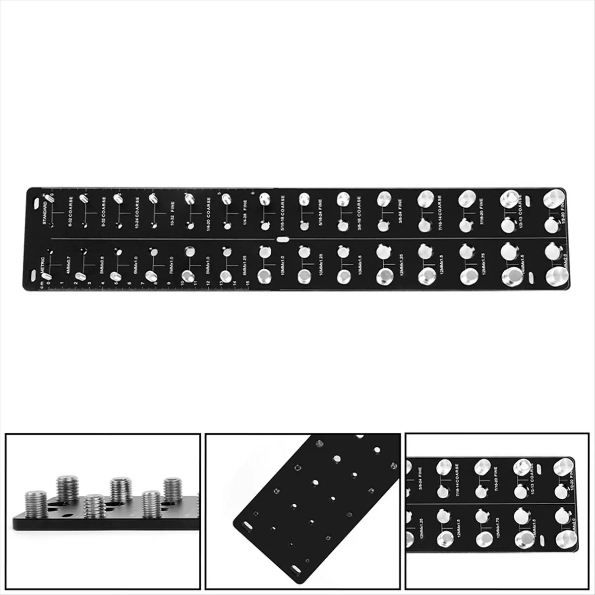 Super Sale Car 28 Hole Screw Nut and Bolt Thread Checker Screw Measuring Gauge Male Gauge Precision Thread Identifier Gauge